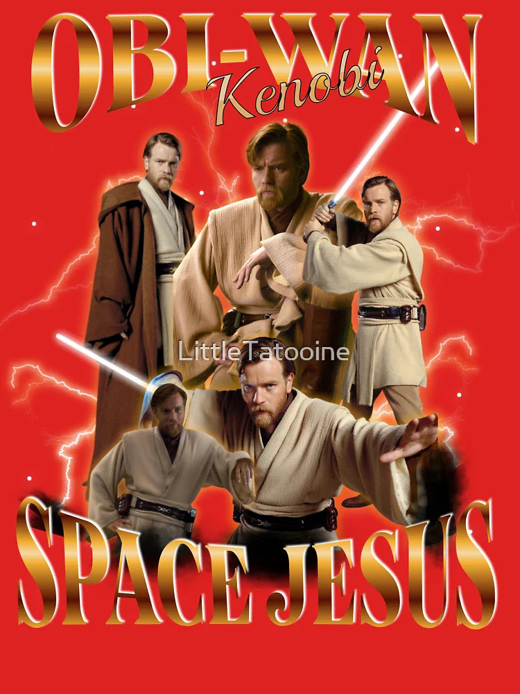 Obi-Wan Kenobi Space Jesus Retro Collage Classic T-Shirt