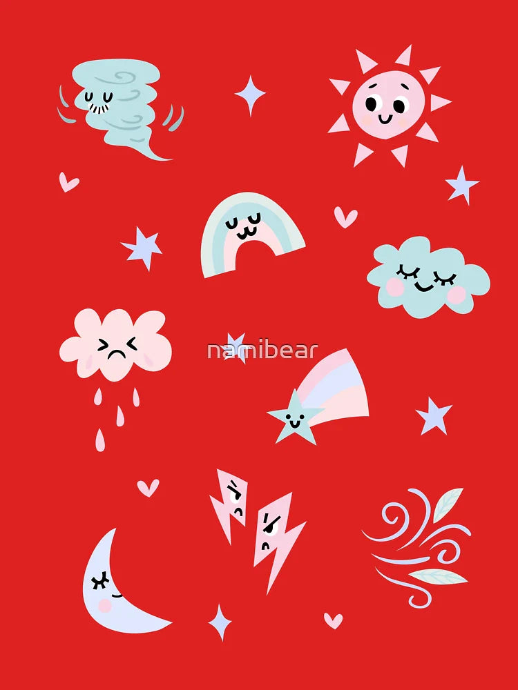 Kawaii Pastel Weather Pattern Classic T-Shirt