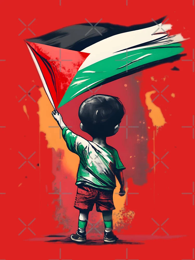 Children Of Gaza With Palestine Flag Classic T-Shirt