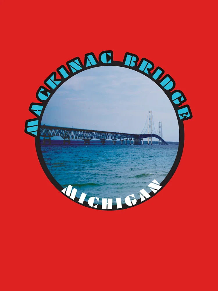 The Mighty Mac View from Mackinaw City Classic T-Shirt