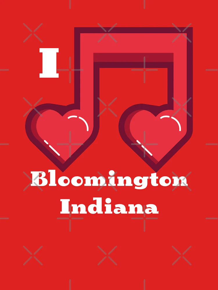 I Love Bloomington Indiana Musical Note Classic T-Shirt