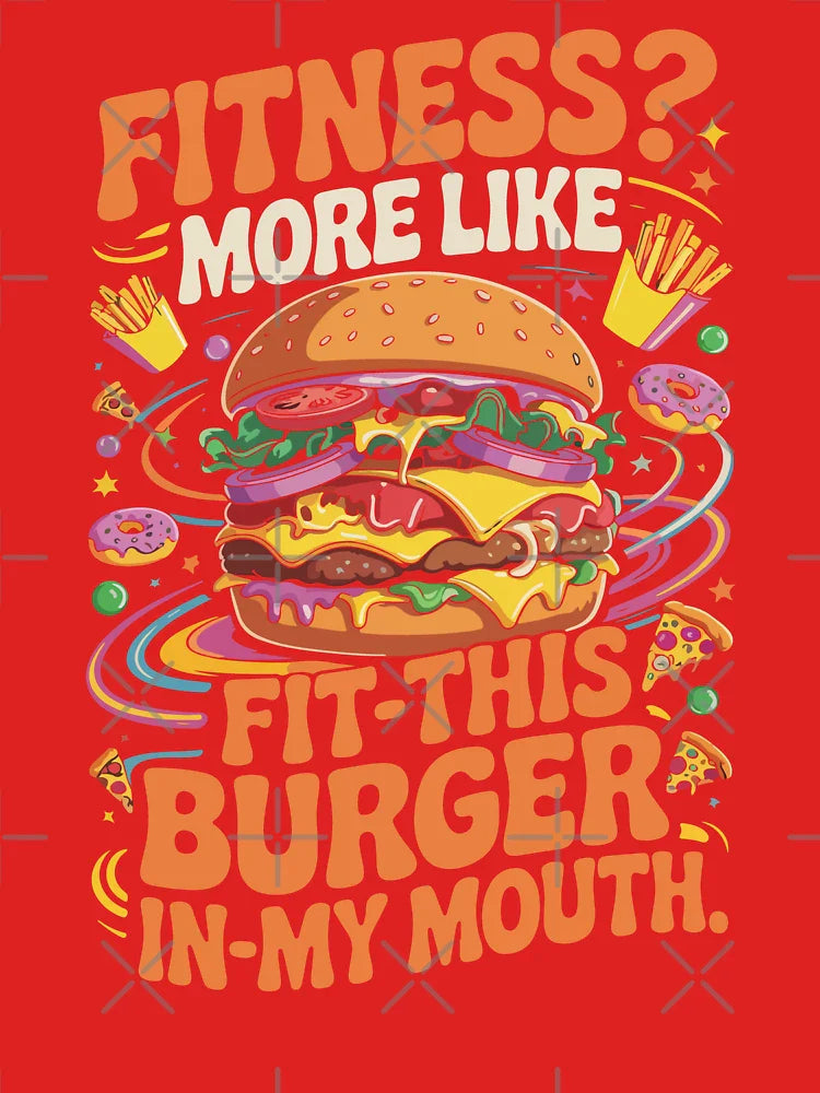 Fitness More Like Fit This Burger In My Mouth Junk Food Lifestyle Classic T-Shirt