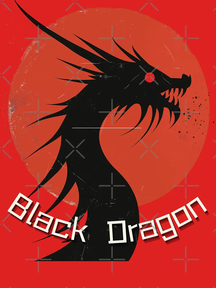 Abstract Black Dragon Head - Graphic Tee Classic T-Shirt