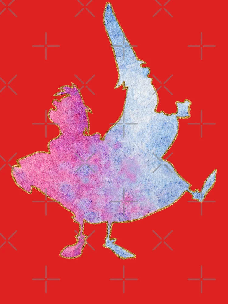 Watercolor Silhouette The Sword In The Stone Merlin and Madam Mim Classic T-Shirt