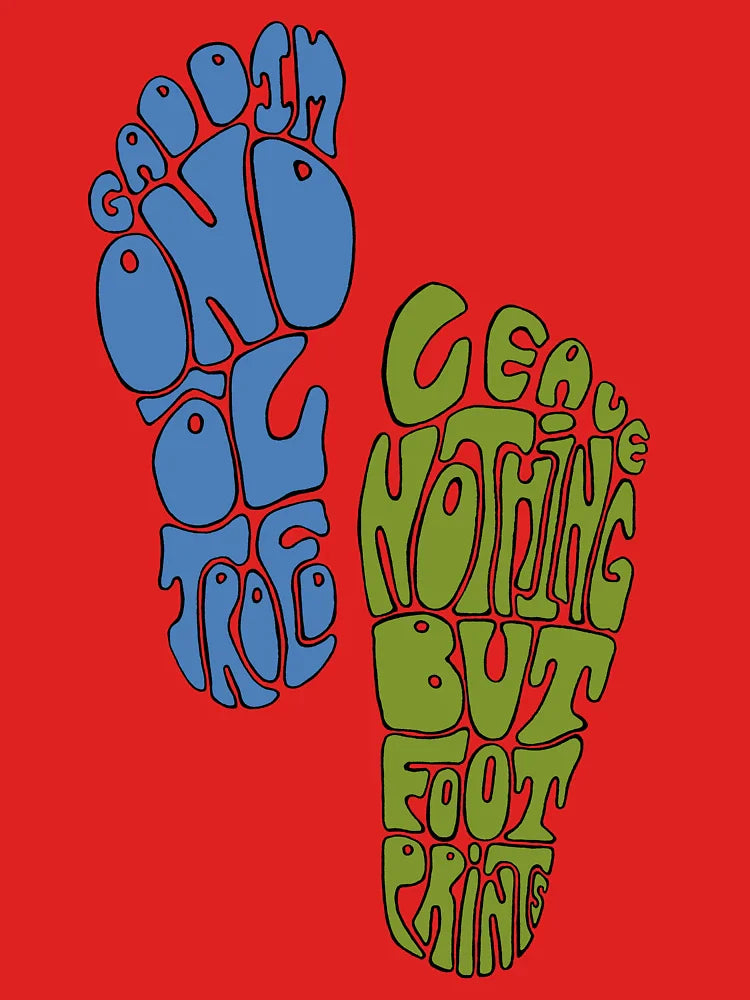 Leave Nothing But Footprints+Gad Dim Ond Ol Troed Classic T-Shirt