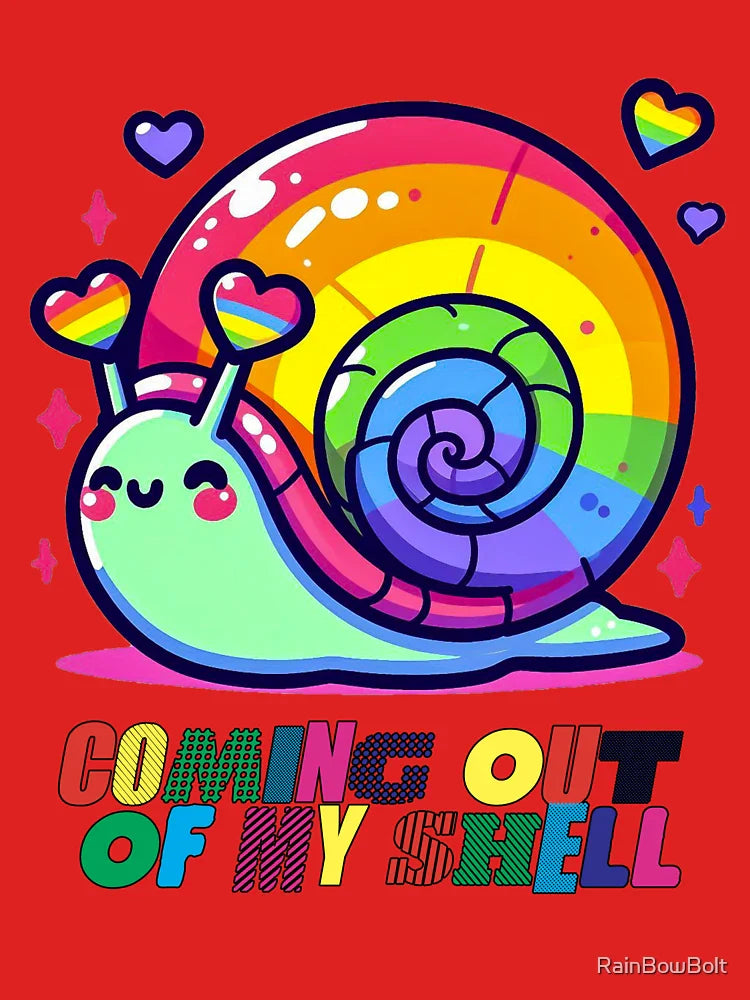 Kawaii Rainbow Snail – Coming Out of My Shell Classic T-Shirt