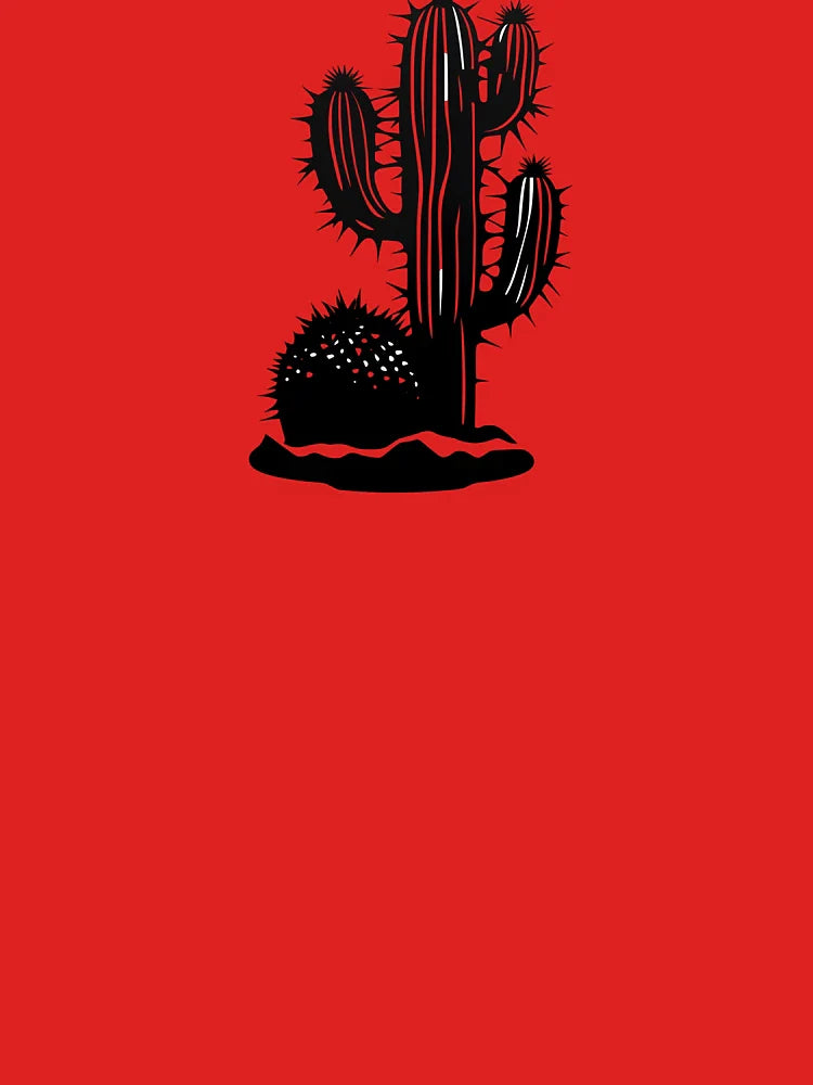 Desert Cactus Silhouette Art Print Classic T-Shirt