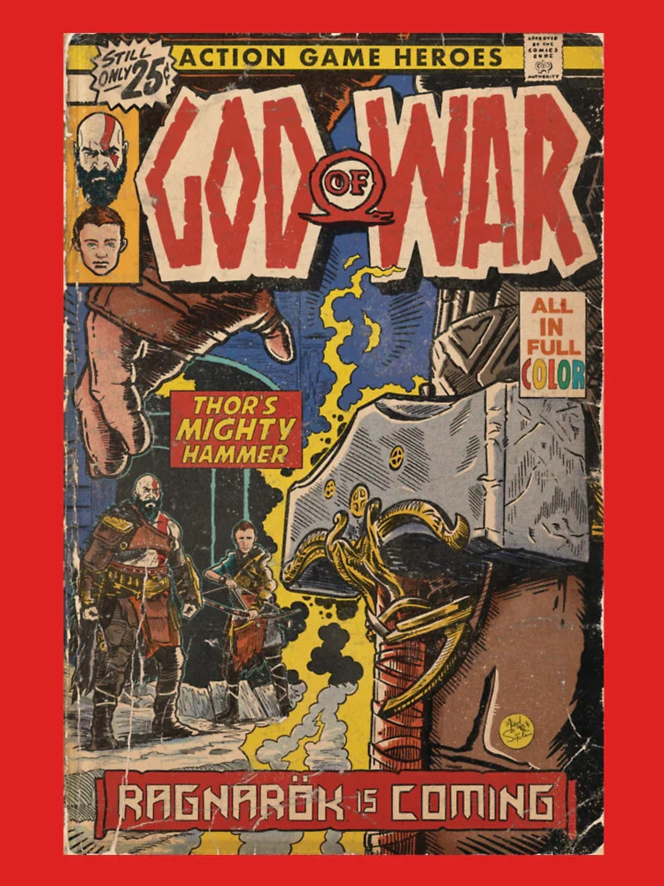 God of War Ragnarök Comic book cover Fan Art  Classic T-Shirt