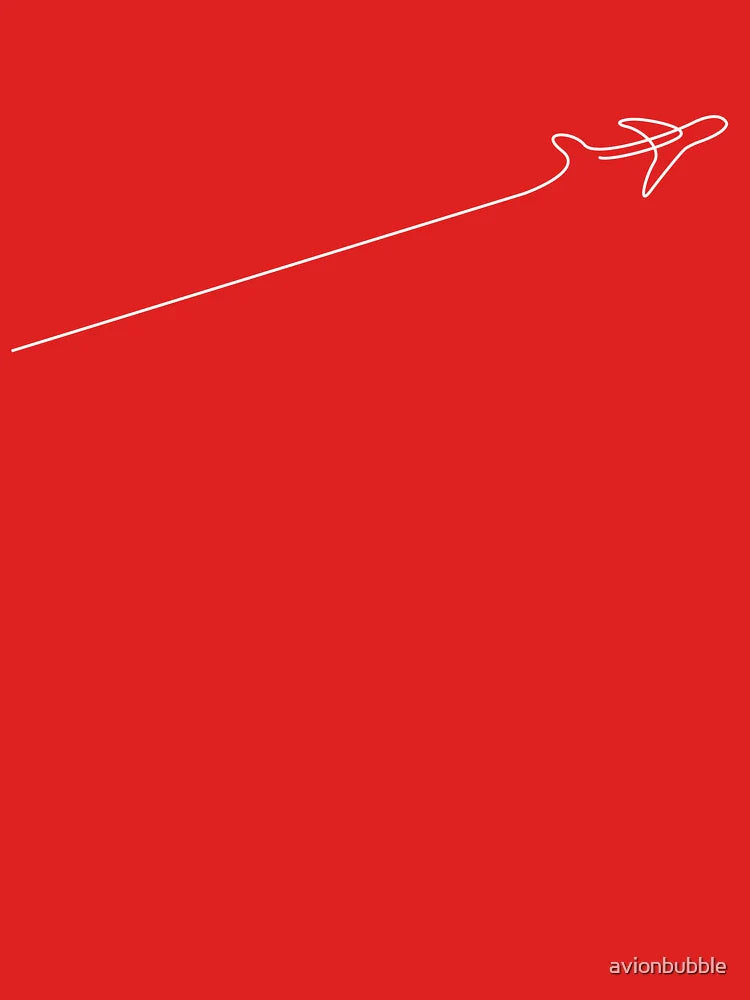 Minimalist line with airplane design Classic T-Shirt
