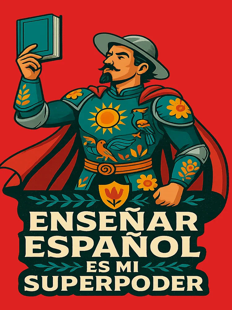 Enseñar Español es mi Superpoder | Don Quijote Superhéroe Design Classic T-Shirt