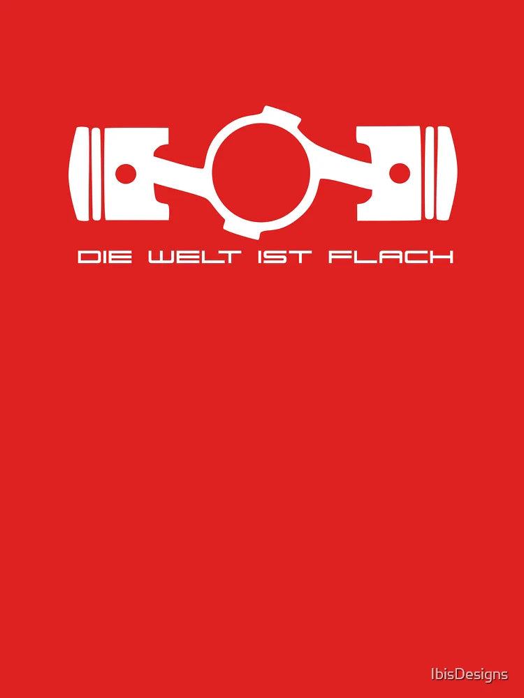 Die Welt Ist Flach - The World Is Flat (white) Classic T-Shirt