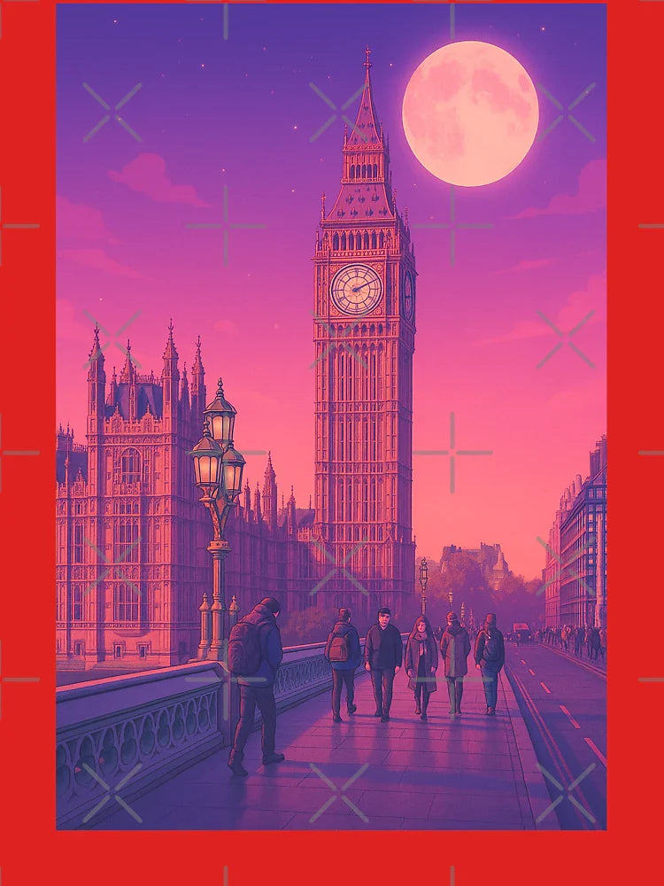 Big Ben Moonlight Fantasy Aesthetic Classic T-Shirt