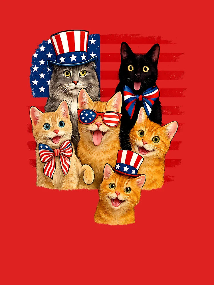 Cat Happy Freedom Day Cat Lovers Cat Moms 4th July American Classic T-Shirt