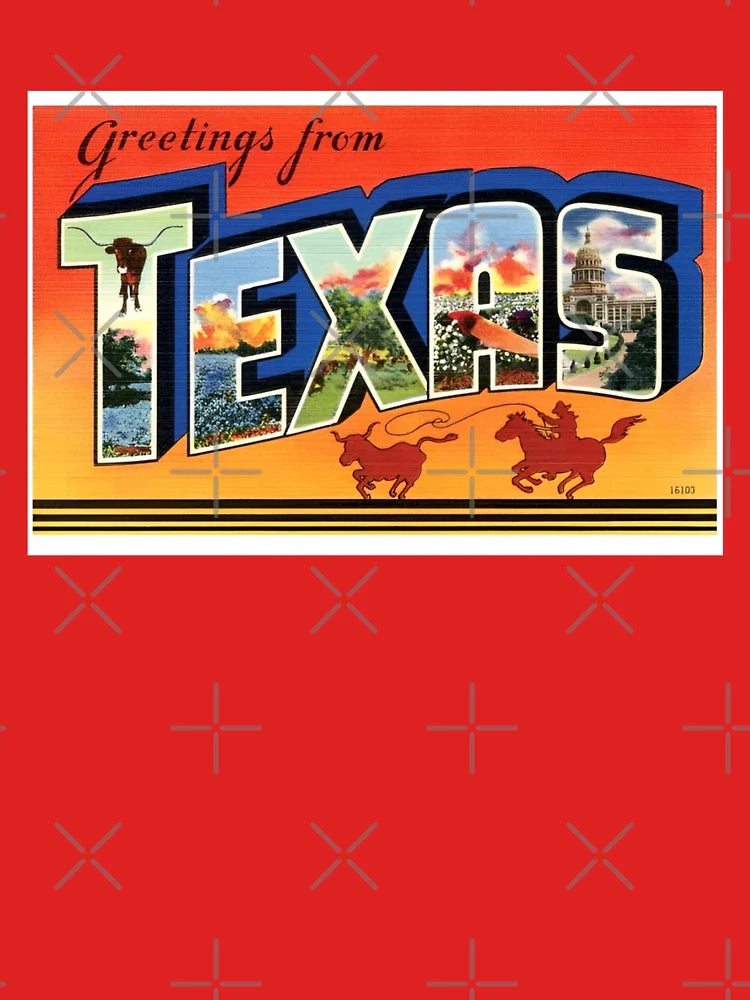 Retro Texas Travel Poster Design Classic T-Shirt