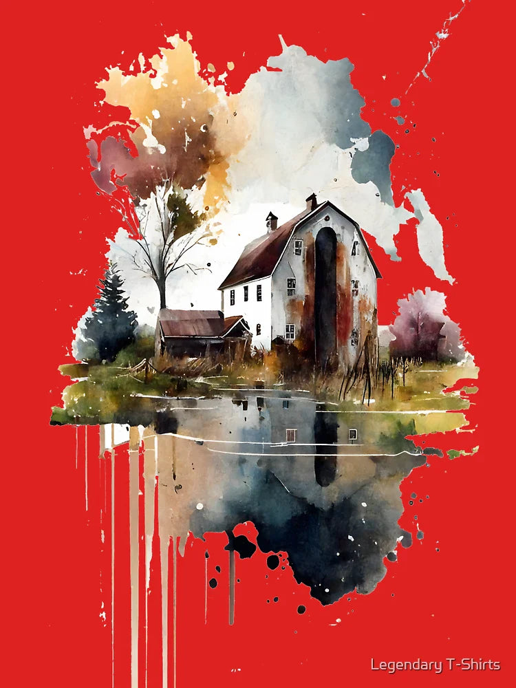 Watercolor House Painting – Cozy Home Art Classic T-Shirt