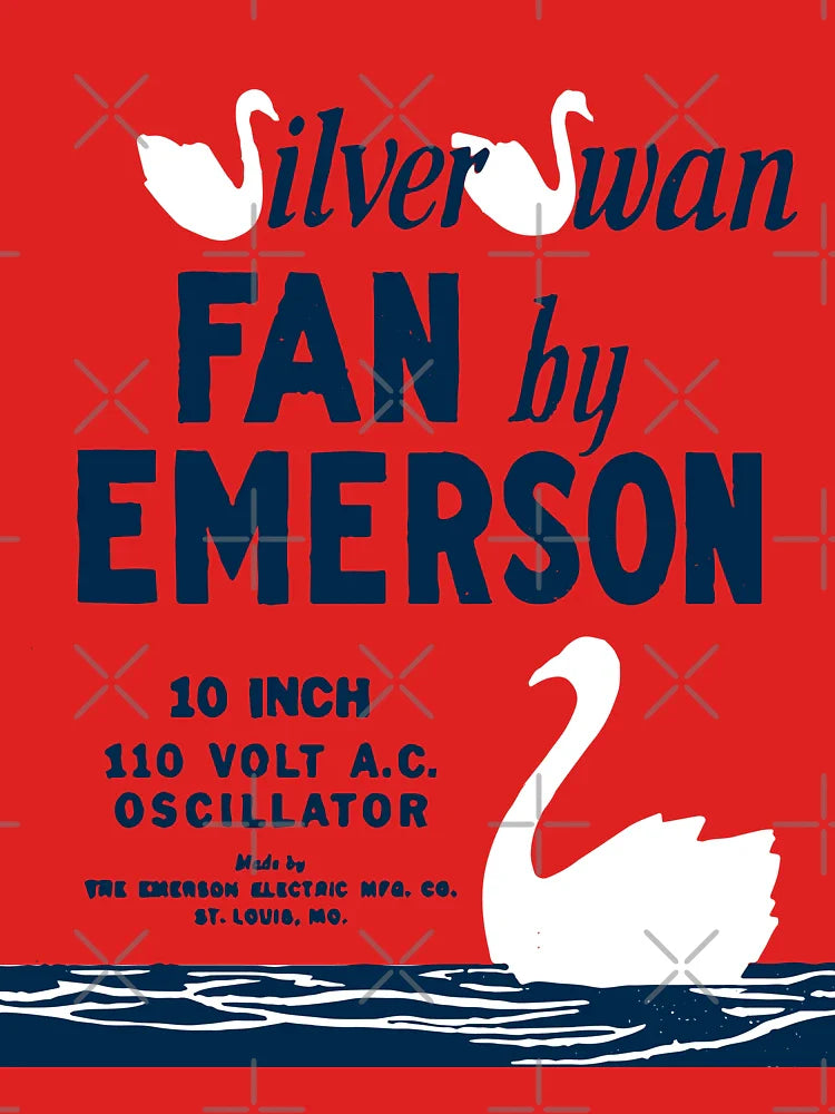 Emerson Silver Swan Fan Graphic Classic T-Shirt