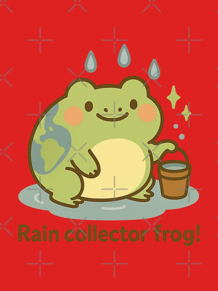 Earth Frog Sticker Rain Water Eco Cute Nature Classic T-Shirt