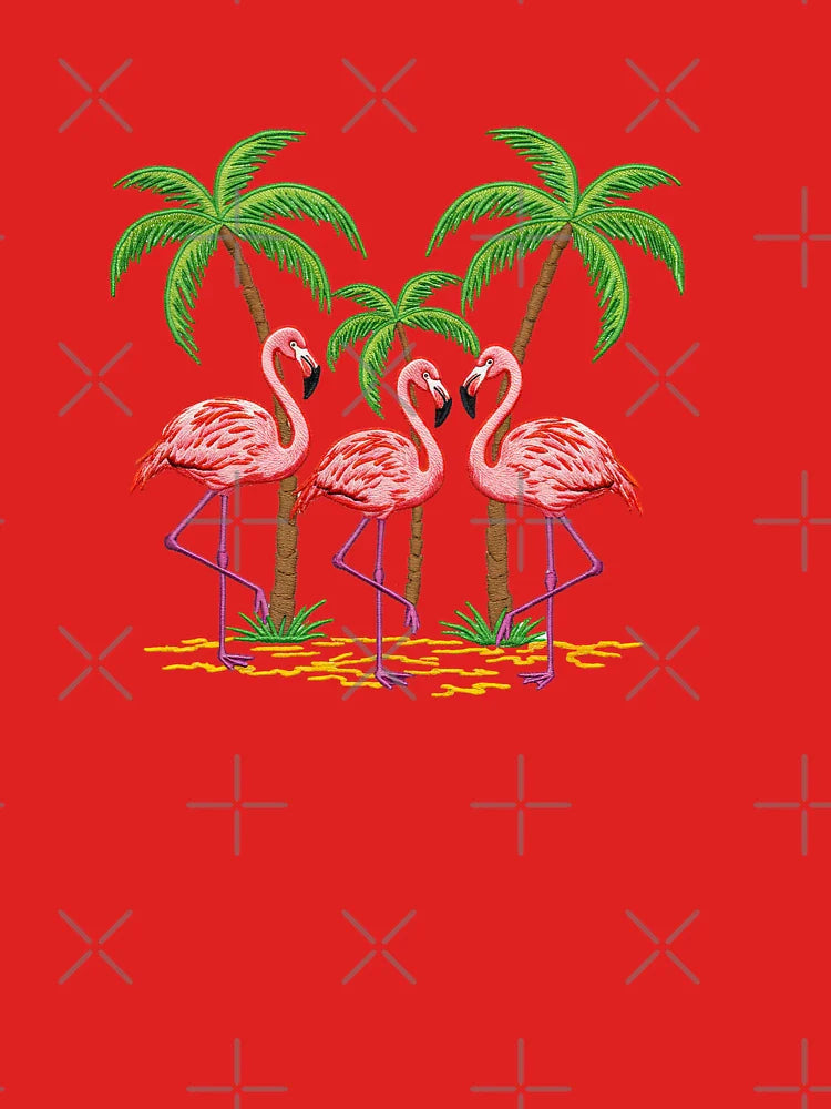 Flamingos and Palm Trees  Classic T-Shirt