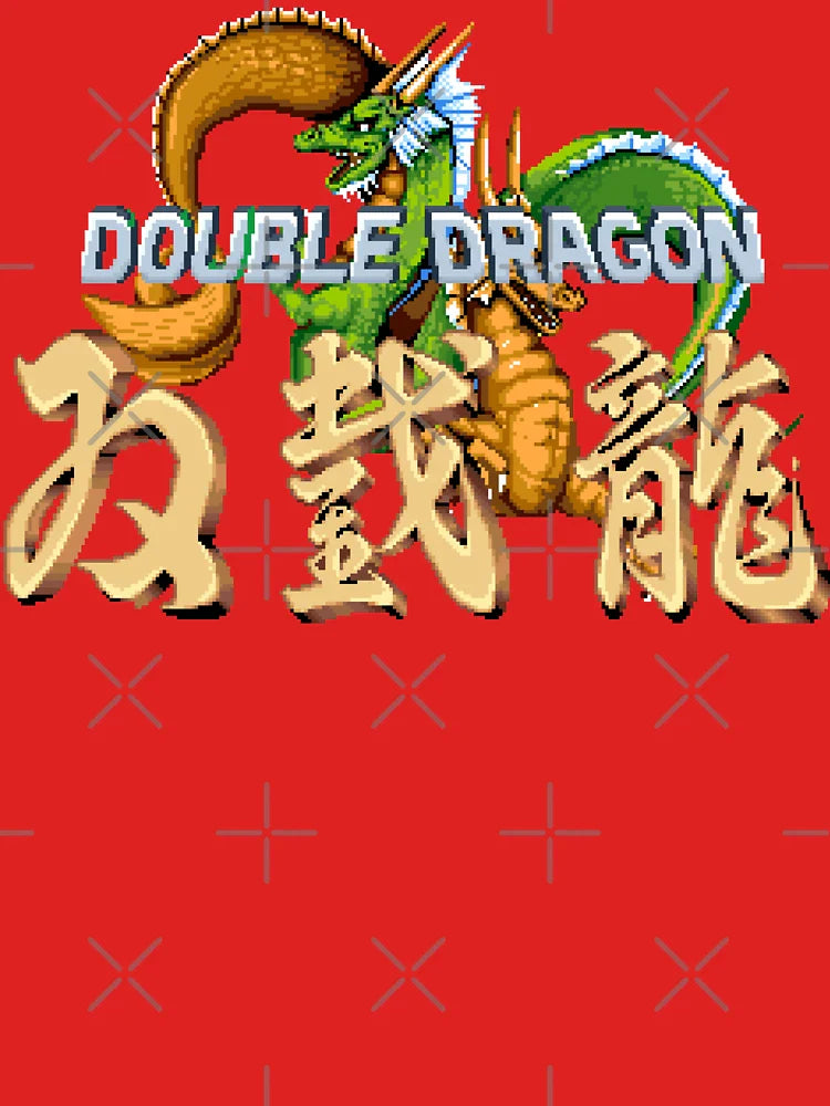 Double Dragon Arcade Title Pixels Classic T-Shirt