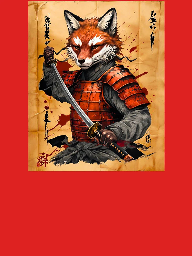 Sly Fox Samurai Warrior - Japanese Ink Style Classic T-Shirt
