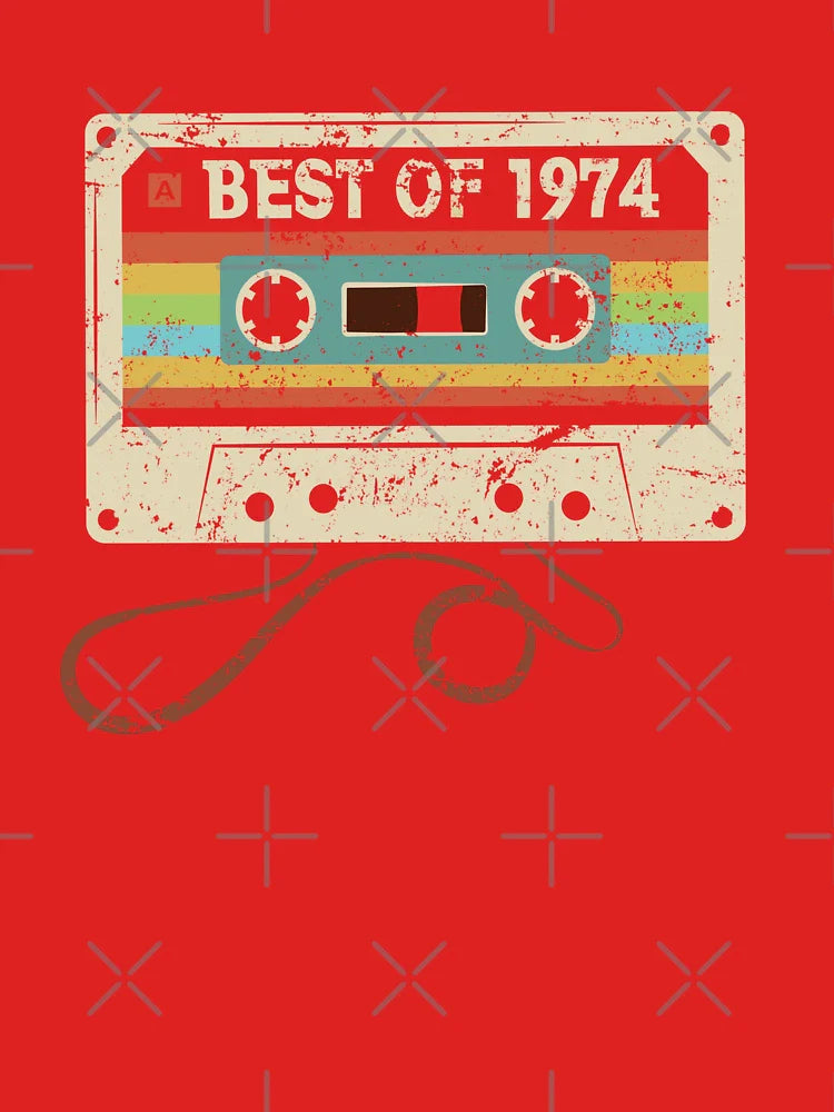 Best of 1974 51 Year Old Funny Vintage Cassette T-Shirt 51st Birthday Gift for Men Women Classic T-Shirt