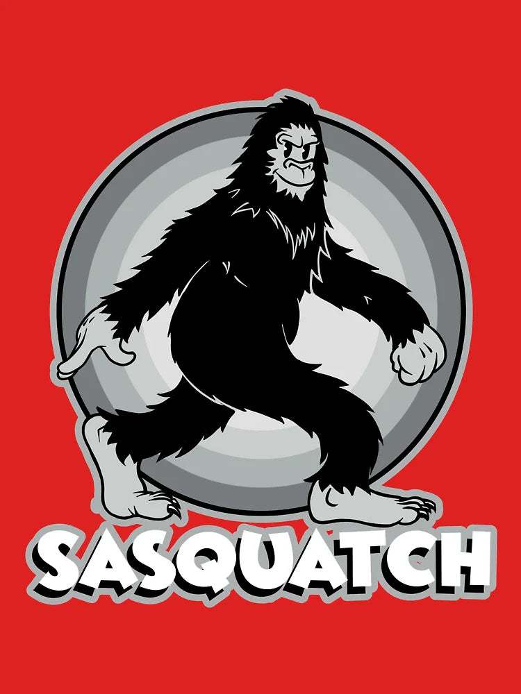 Sasquatch (with text) on Orange Classic T-Shirt