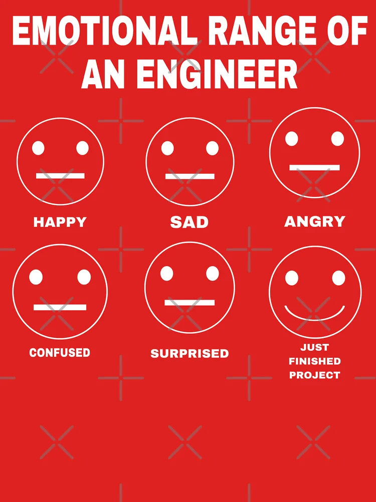 EMOTIONAL RANGE OF AN ENGINEER Classic T-Shirt
