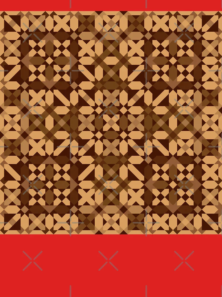 Four Brown Square Mosaic Pattern Classic T-Shirt
