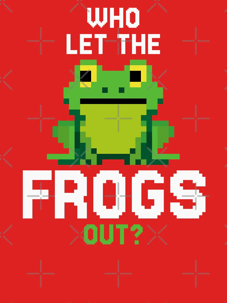 Who Let The Frogs Out Cute Amphibians Pixel Classic T-Shirt