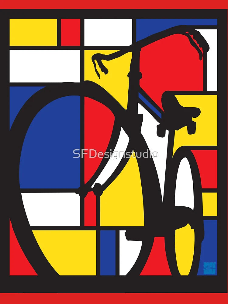 Mondrian Bicycle art Classic T-Shirt