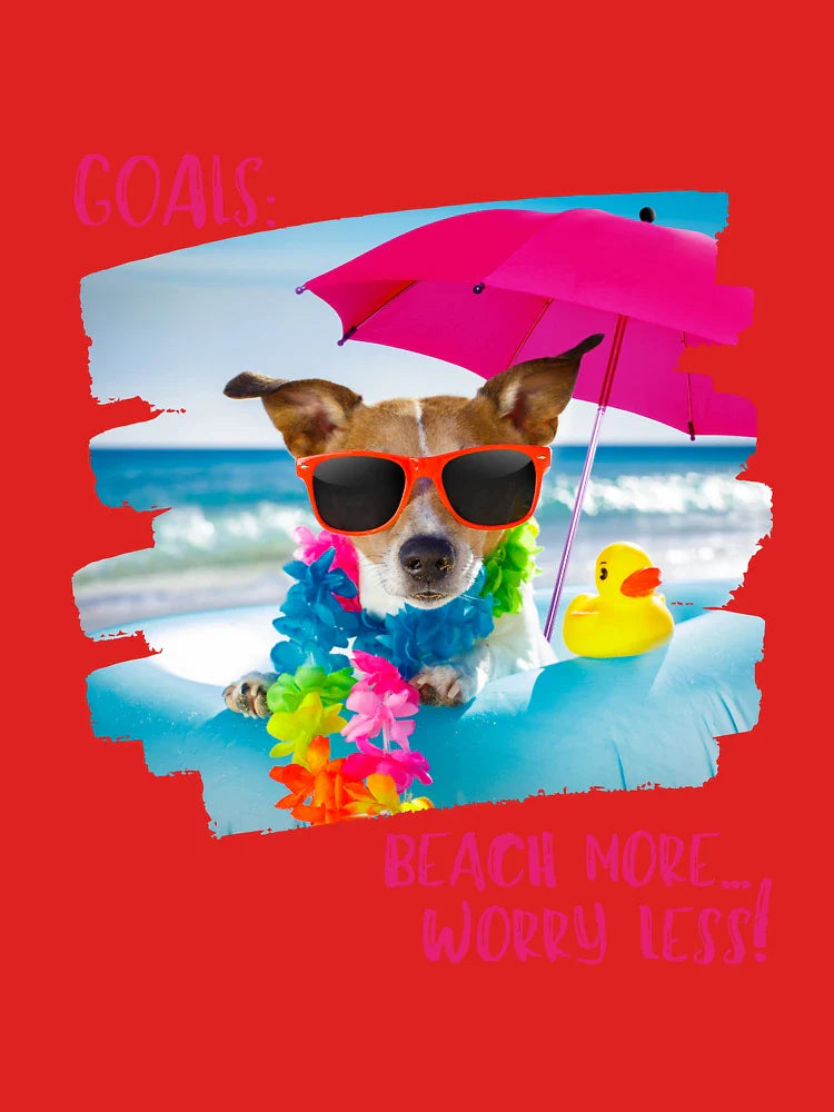 Goals Beach More Worry Less Classic T-Shirt