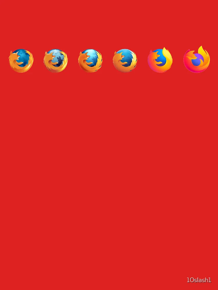 Firefox Logos 2014 - 2022 (Current) - Repeat Design or Sticker Pack Classic T-Shirt