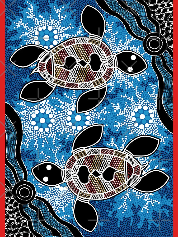Authentic Aboriginal Art  - Sea Turtles Classic T-Shirt