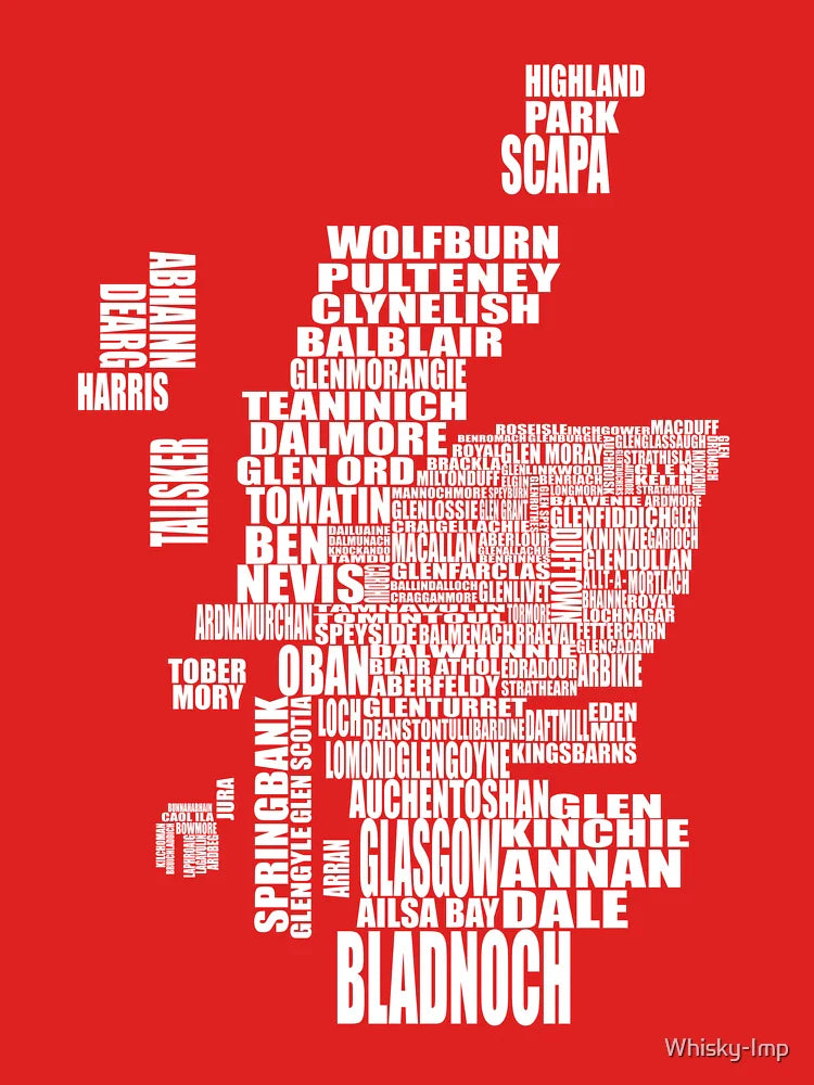 Distillery Map of Scotland Classic T-Shirt