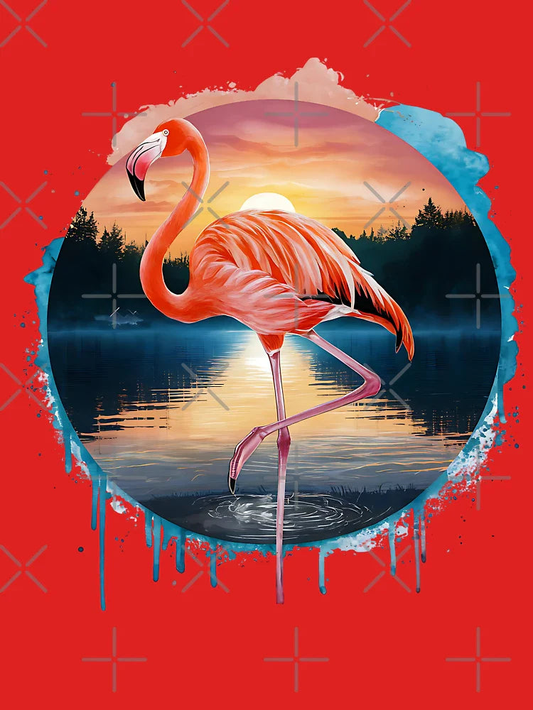 Flamingo in still waters Classic T-Shirt