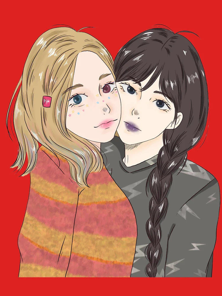 Colorful Sketch Girl Friends Classic T-Shirt