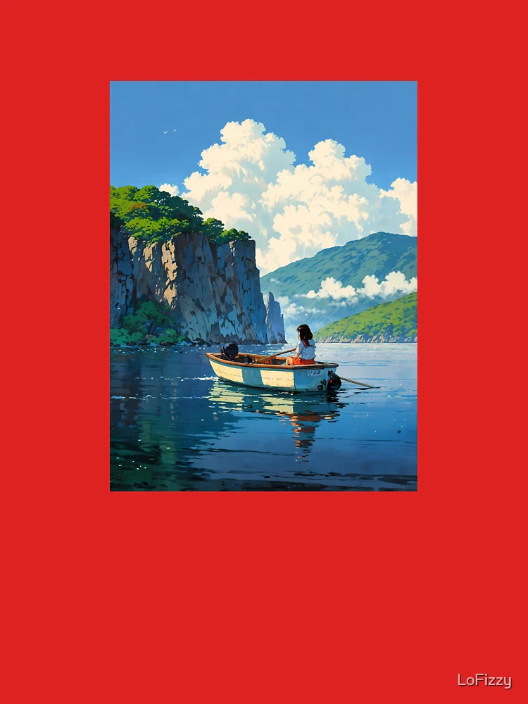 Lake Girl - A Dreamy Retro Anime Artwork Classic T-Shirt
