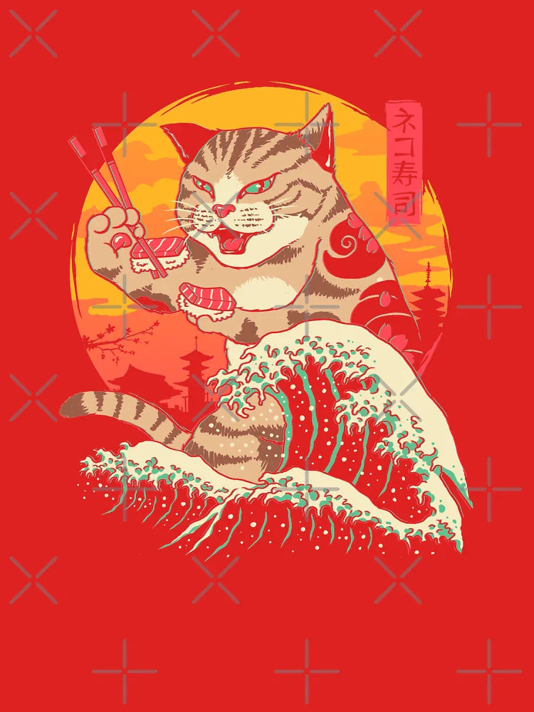 Neko Sushi Wave Classic T-Shirt