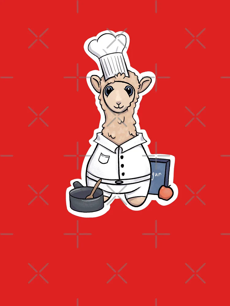 Chef Llama- Cute Cooking Animal Illustration for Foodies & Animal Lovers Classic T-Shirt