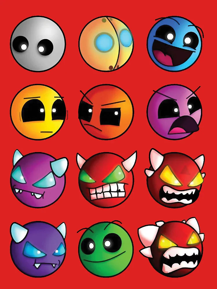 geometry dash difficulty demon faces Classic T-Shirt