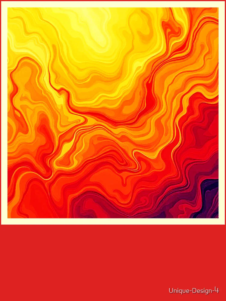 Fiery Abstract Flow Art Classic T-Shirt