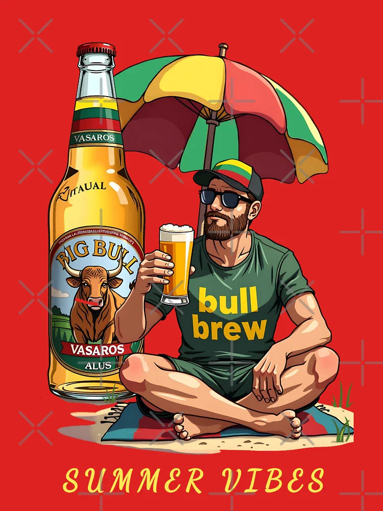 Summer Vibes Big Bull - Lithuania Vasaros Alus Classic T-Shirt