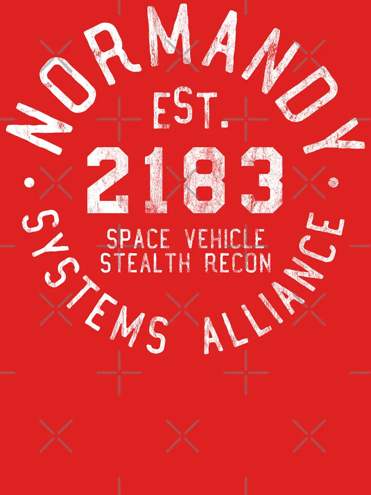 SSV Normandy Athletic Shirt | Mass Effect Athletic Style | White Print Classic T-Shirt