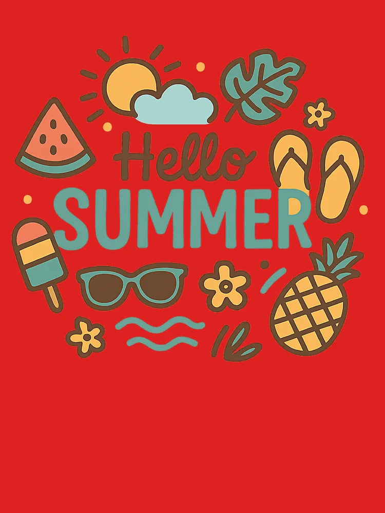 Hello Summer | Cute Tropical Vacation Design Classic T-Shirt