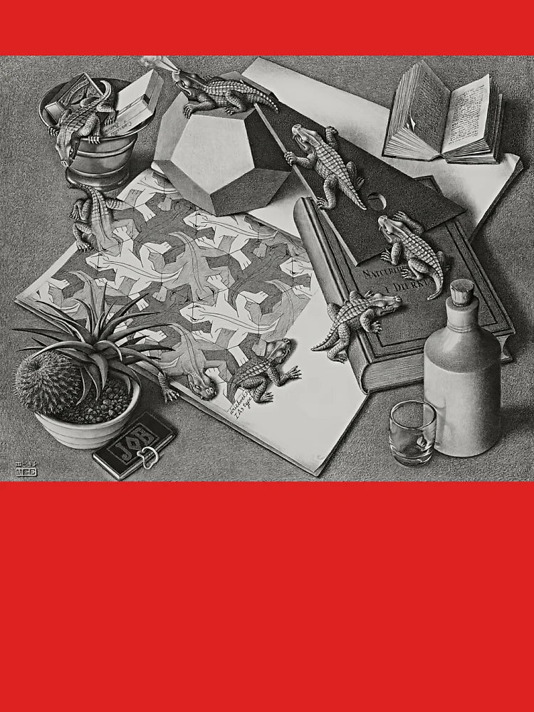 M. C. Escher, Reptiles, 1943, Dutch Artist, Maurits Cornelis Escher Print, Surrealism, Imp-Art, M. C. Escher Gift, Maurits Escher Art Classic T-Shirt