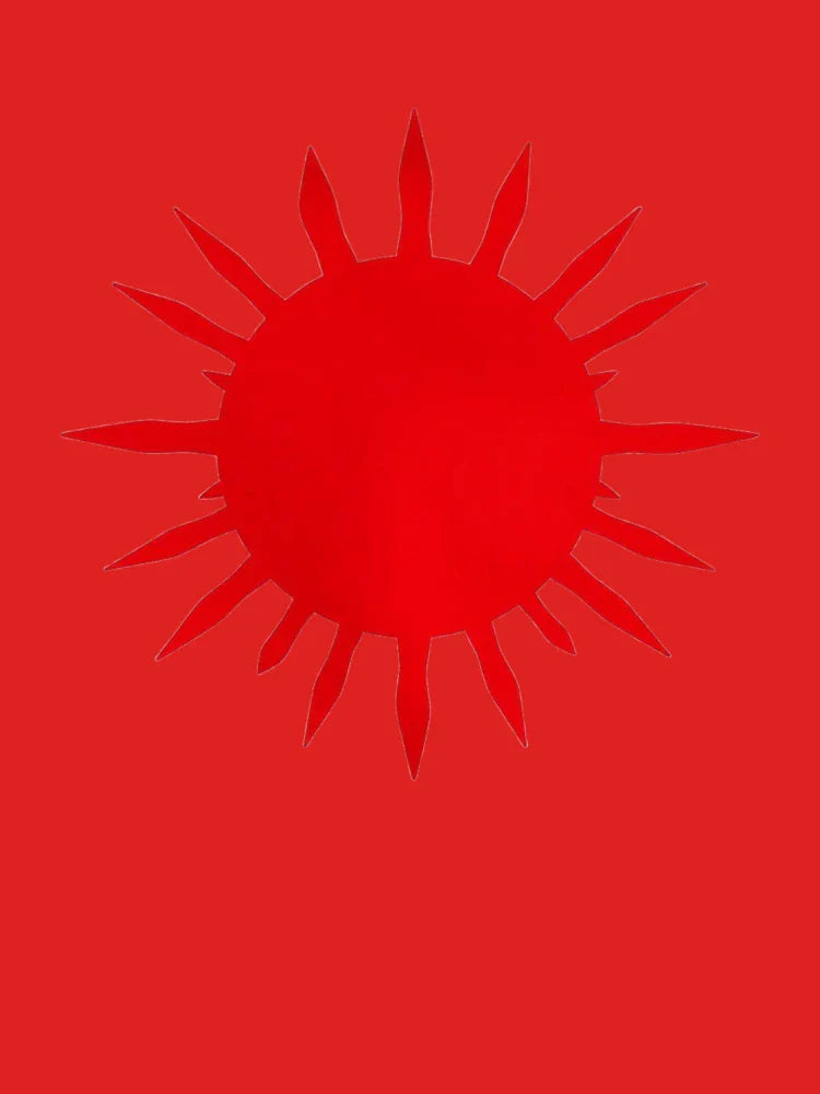 Red Tribal Sun – Bold Minimalist Symbol Design Classic T-Shirt