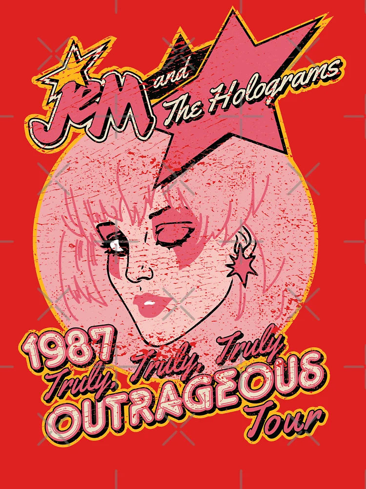 Jem and The Holograms Tour- Distressed Classic T-Shirt