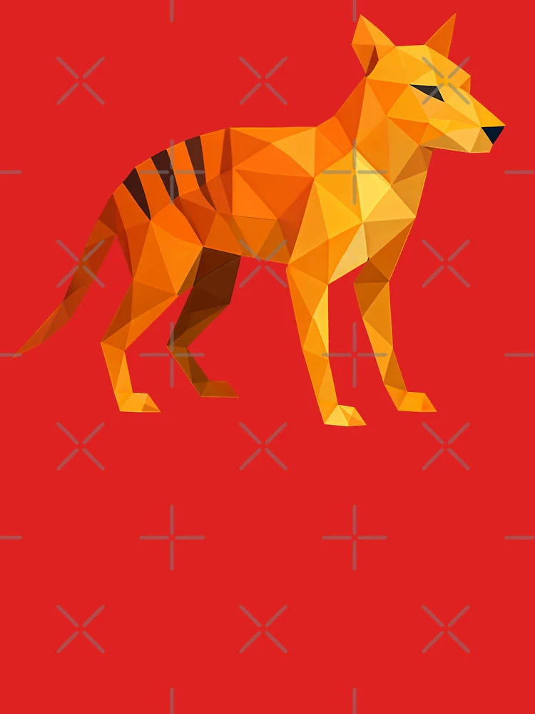 Geometric Thylacine – Polygonal Art of the Tasmanian Tiger Classic T-Shirt