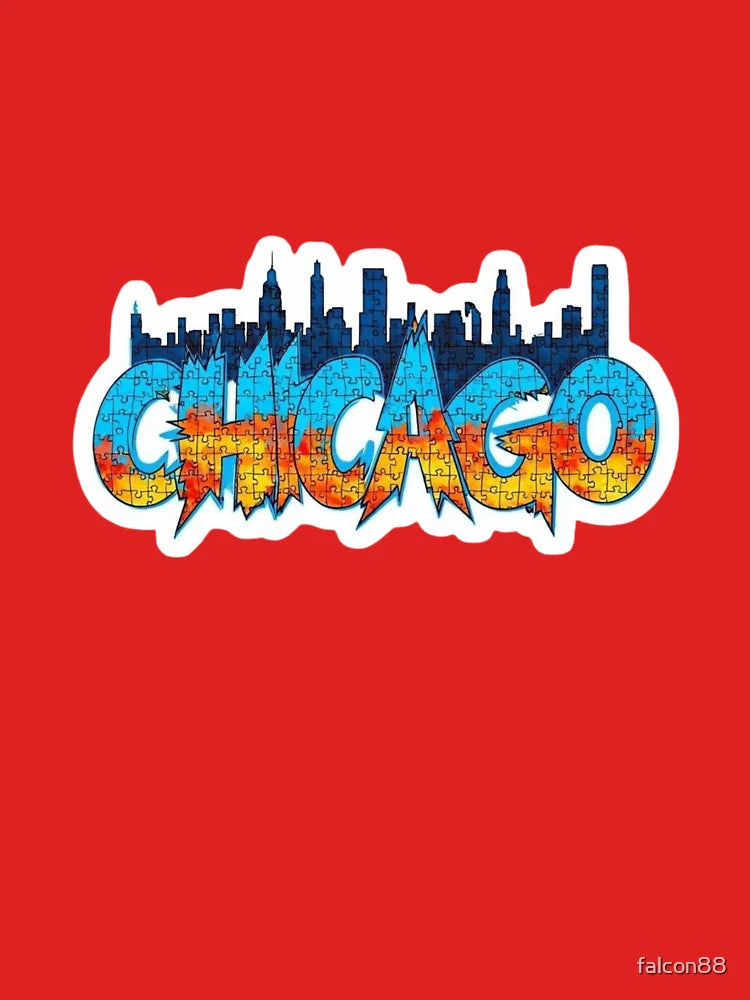 Chicago Windy Puzzle Wave Classic T-Shirt