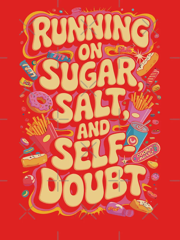 Running On Sugar Salt And Self Doubt Snack Powered Food Humor Classic T-Shirt